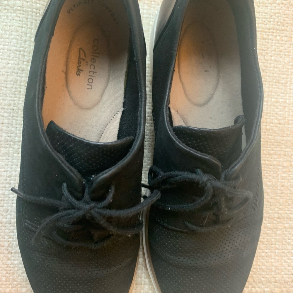 Clarks Collection Women's Wedge Shoes Size 8 Black - Picture 6 of 9